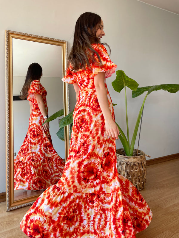 Maxivestido SAONA shibori