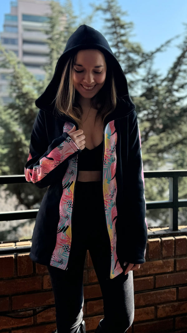 Chaqueton WAVE rosa print