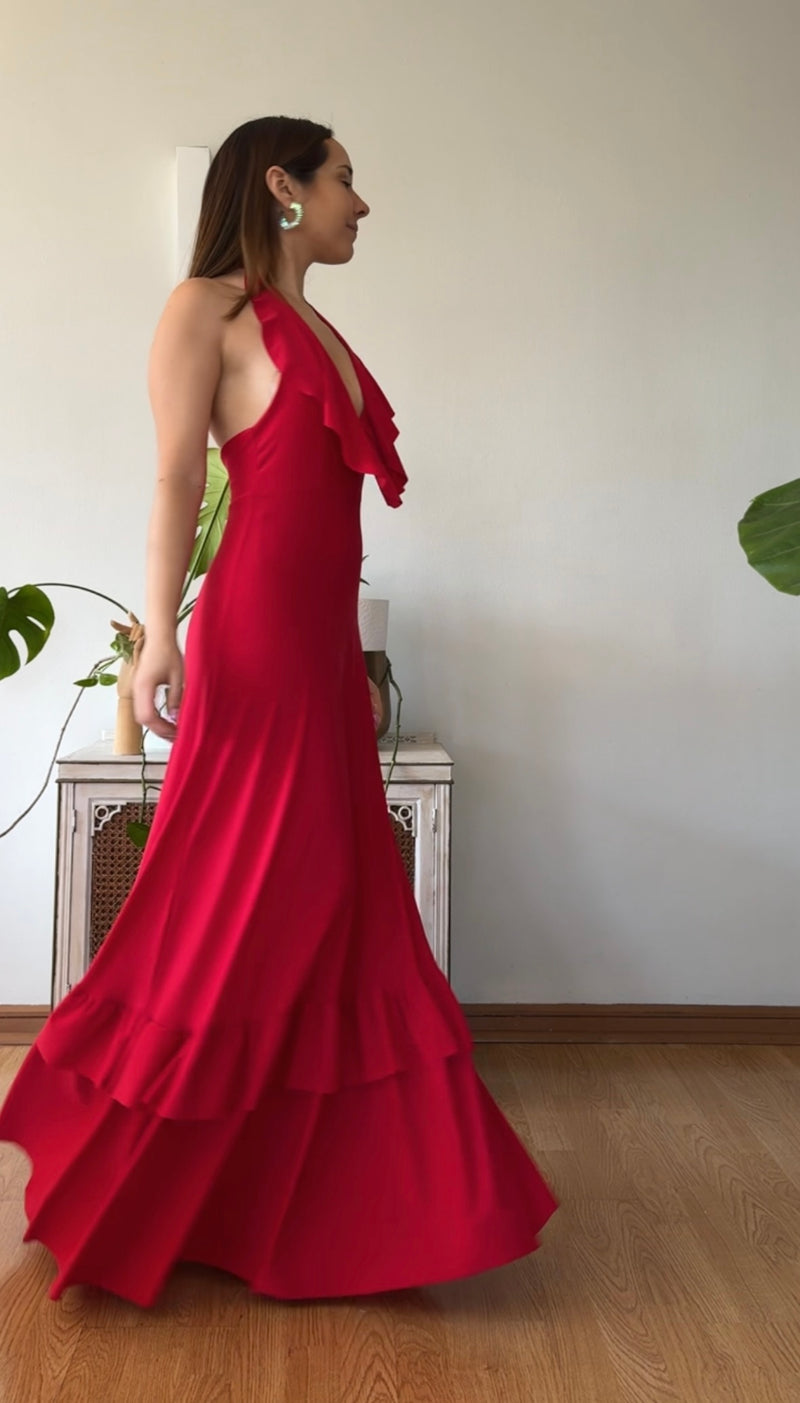 Maxivestido Eclipse Rojo