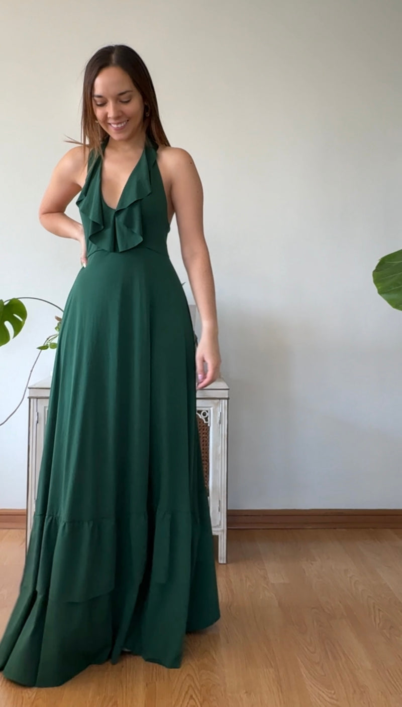 Maxivestido Eclipse Verde