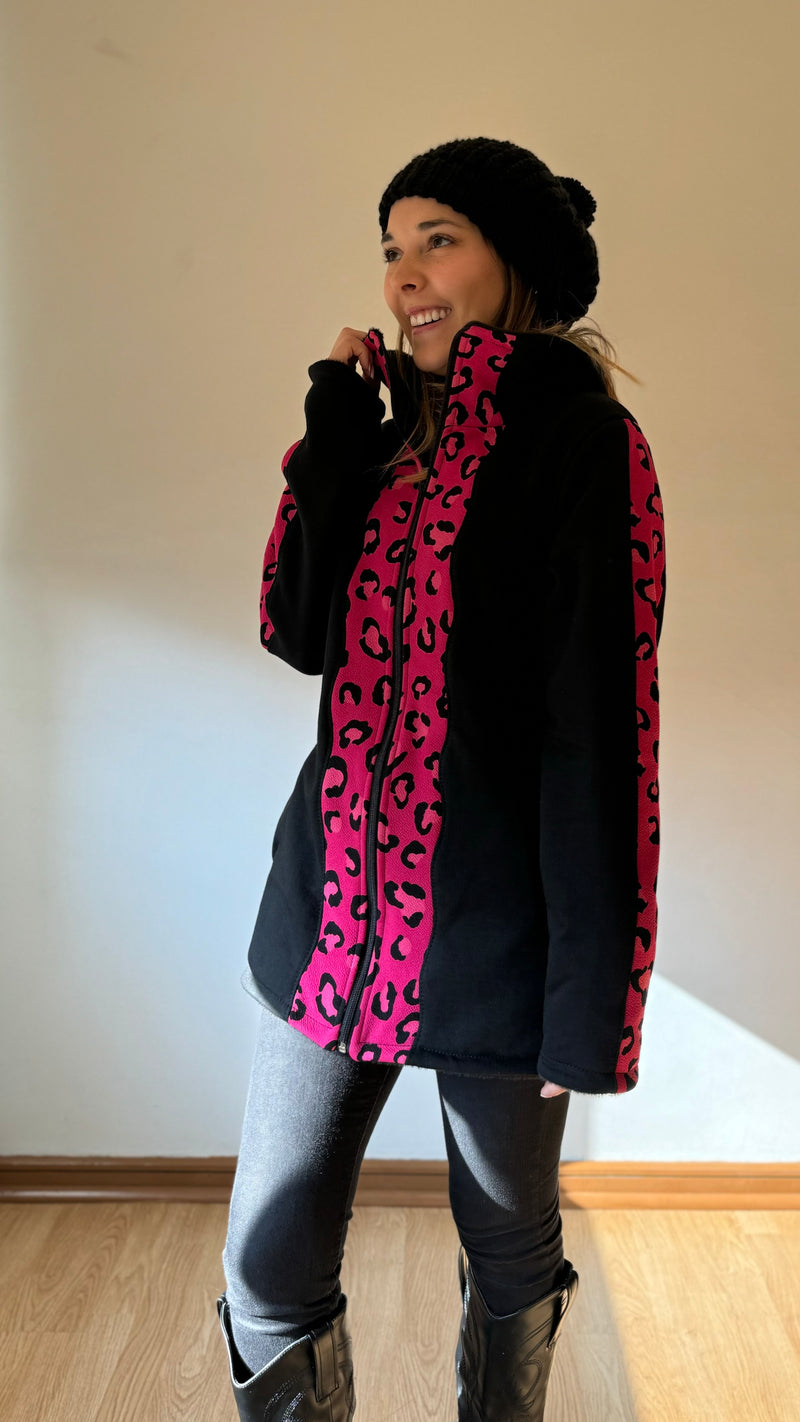 Chaqueton WAVE print magenta