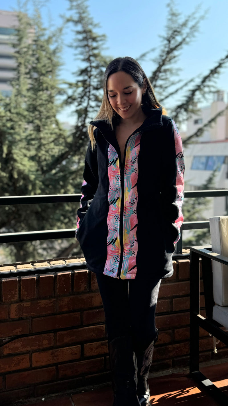 Chaqueton WAVE rosa print