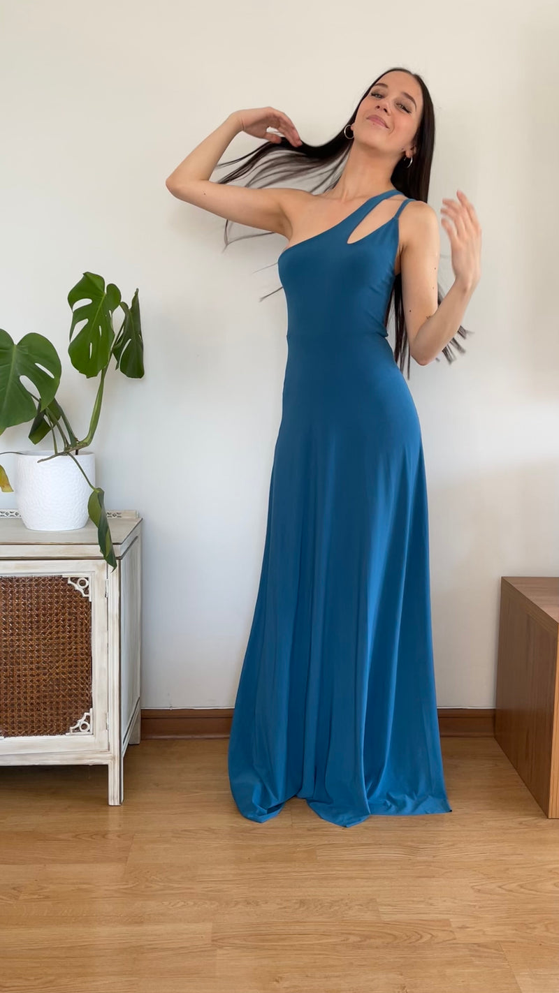 Maxivestido Grecia azul Bondi