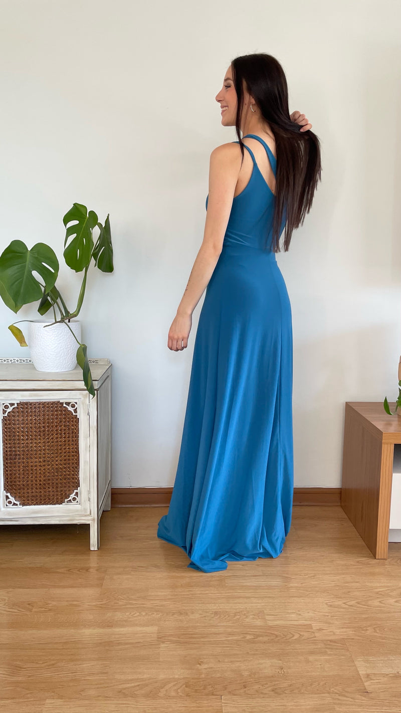 Maxivestido Grecia azul Bondi