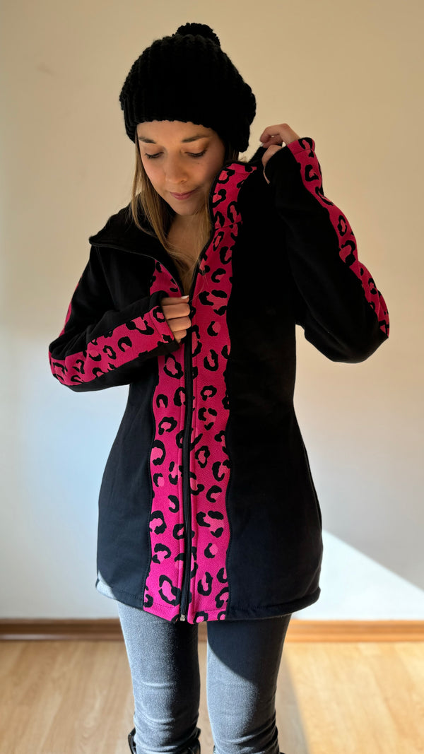 Chaqueton WAVE print magenta