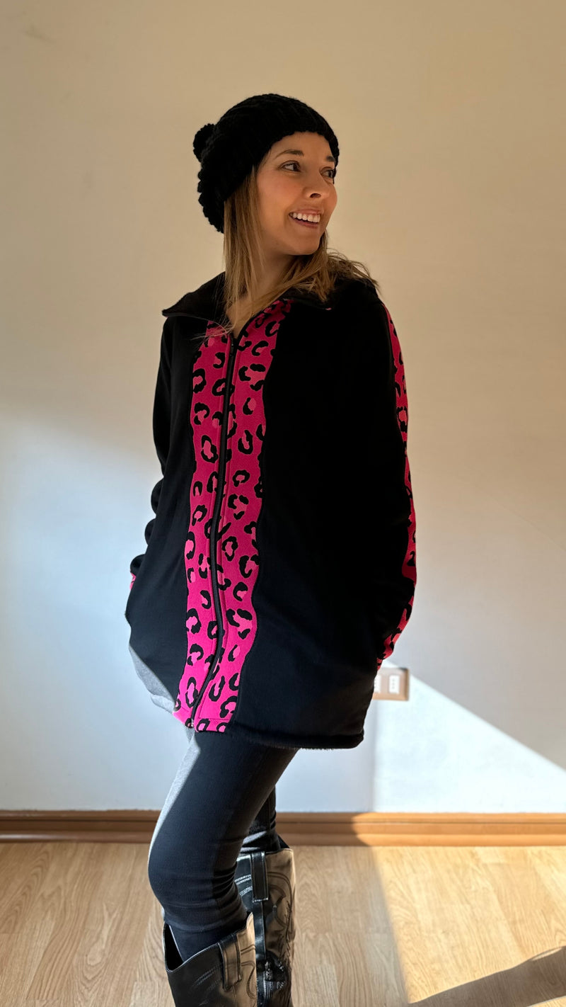 Chaqueton WAVE print magenta