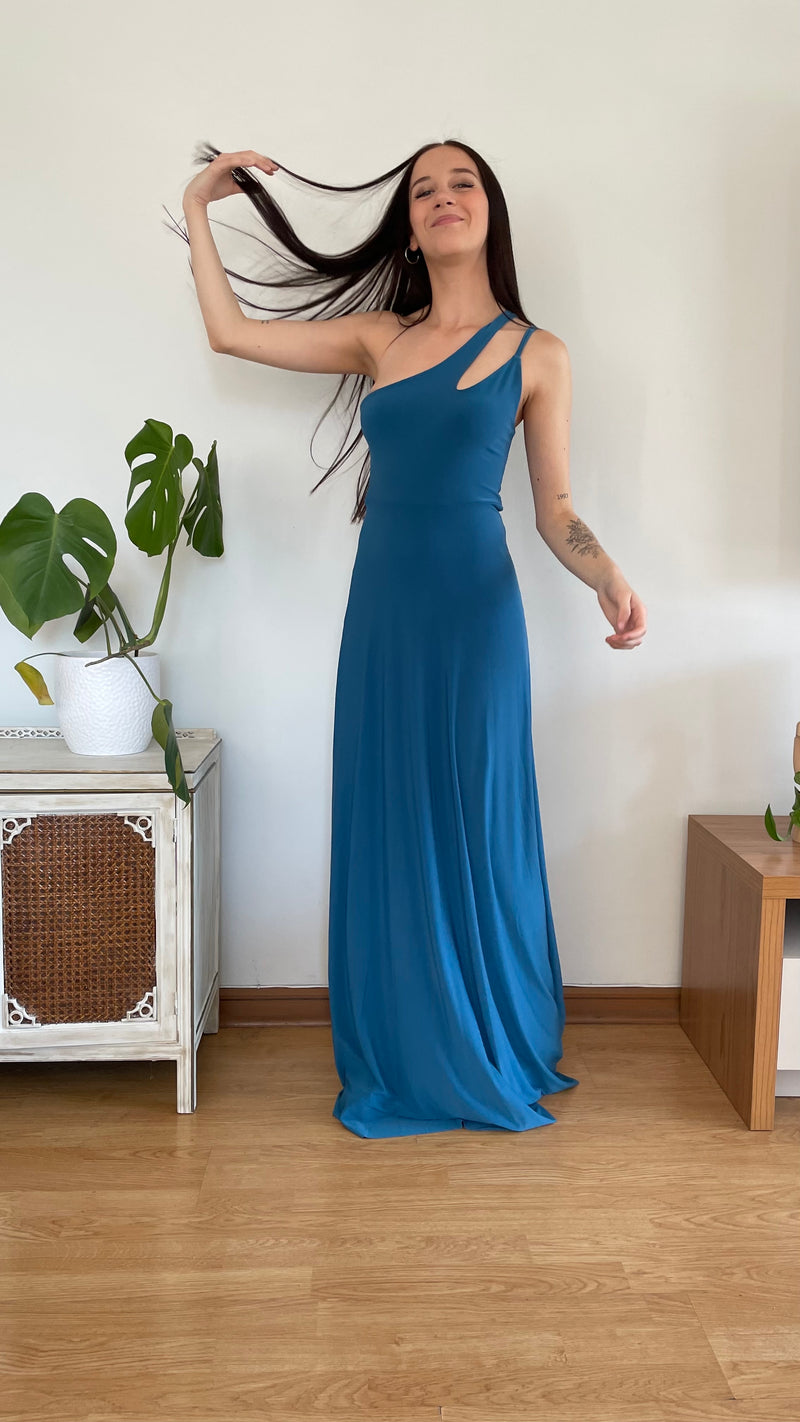 Maxivestido Grecia azul Bondi