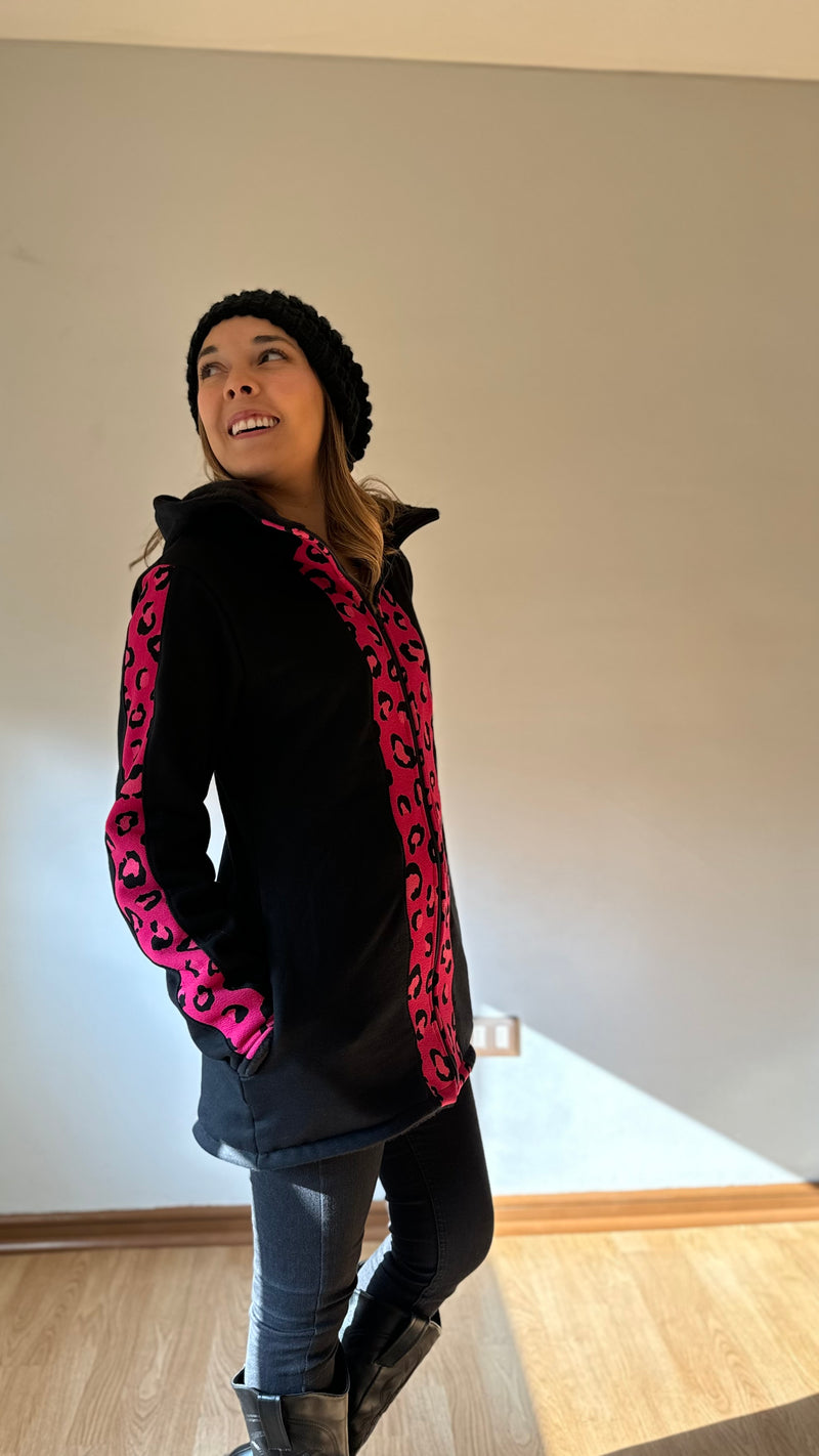 Chaqueton WAVE print magenta