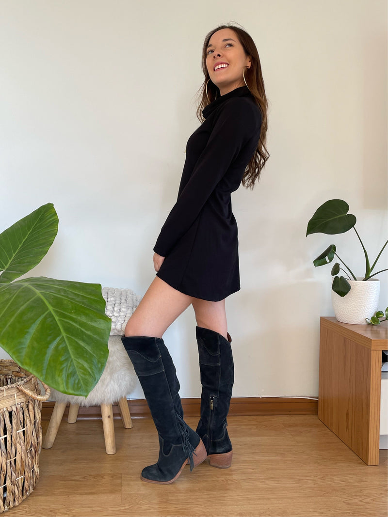 Minivestido BASIC - Crepe negro